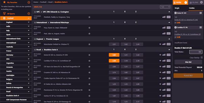 Sports odds